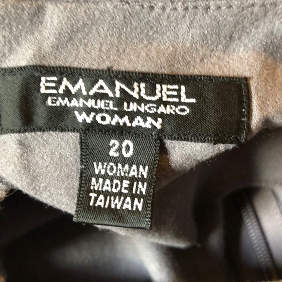 Vintage EMANUEL UNGARO Size 20 Classic Tank-dress Stretchy Wool Career $448 NEW - Picture 9 of 13